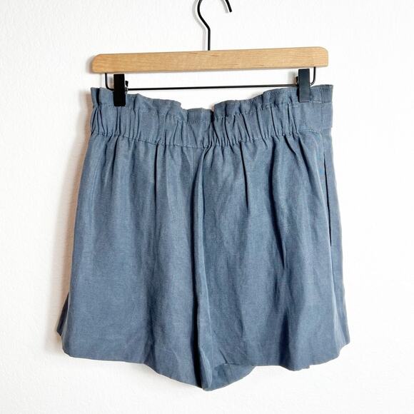 CLUB MONACO HIGH WAISTED BLUE DARCEE SHORTS BRAND NEW SIZE 10 - Picture 3 of 7